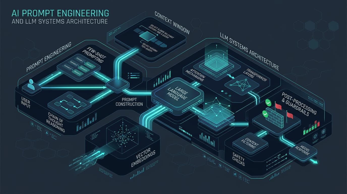 Enterprise Prompt Engineering and LLM Systems Architecture — Few-Shot reasoning, context windows, and safety guardrails