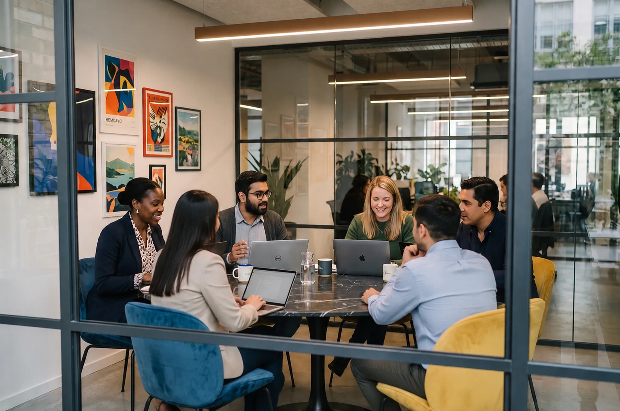 The Byte Operator team planning Software work around a table