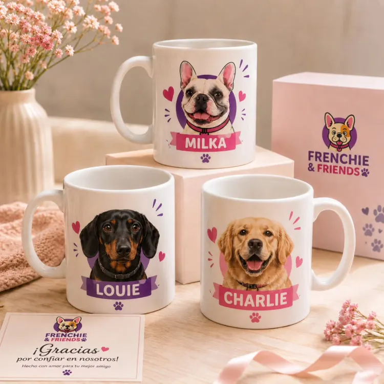Personalised pet portrait mugs